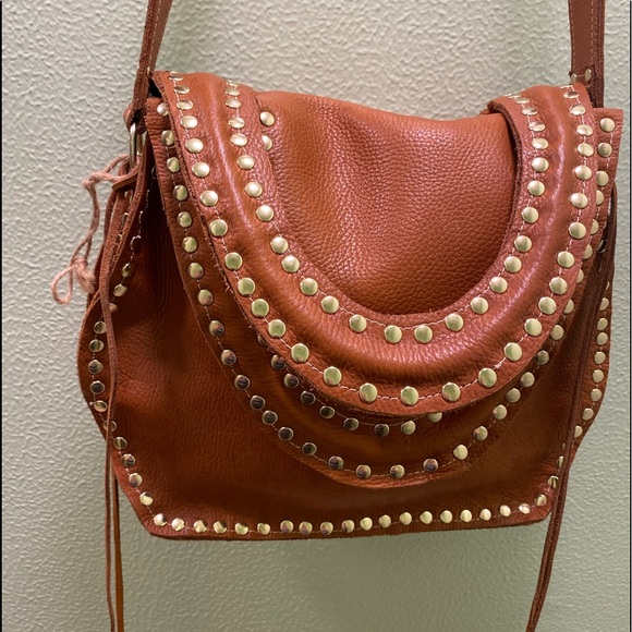 Handmade California leather studded purse - Picture 2 of 7